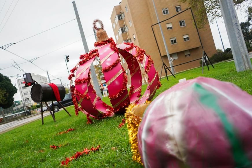 Decoracoes de Natal nas Rotundas e Jardins da Senhora da Hora 2025